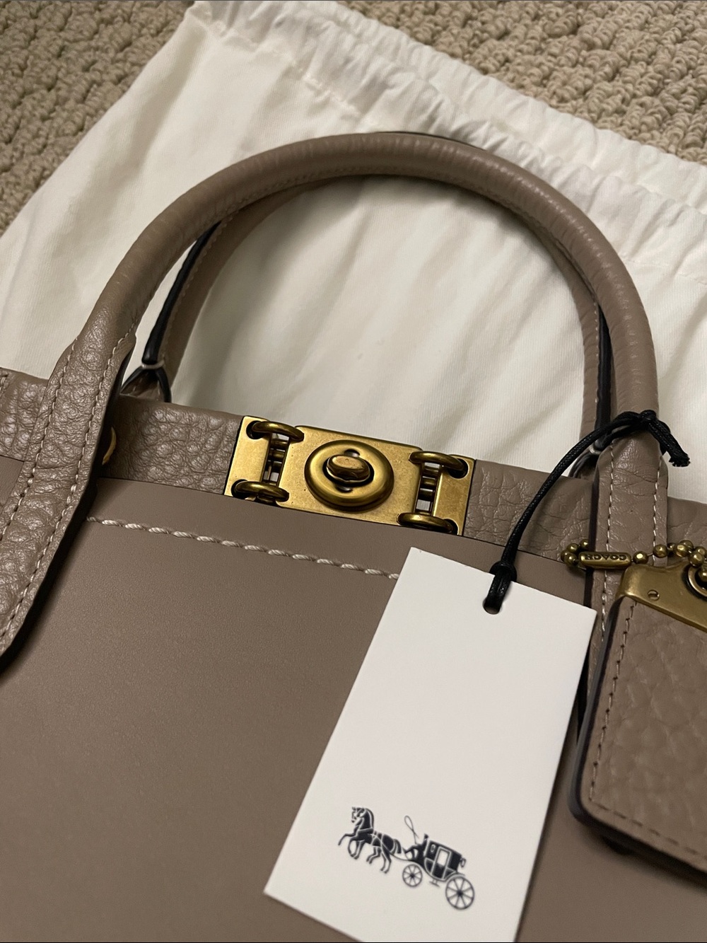 Coach Troupe Tote in Stone - Picture 5 of 7